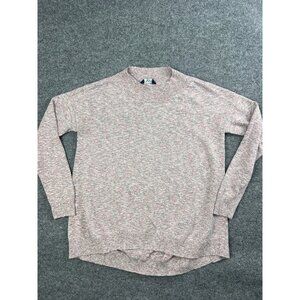DENVER HAYES Pullover Sweater Women's XS Marled Pink Gray Knit Long Sleeve Crew